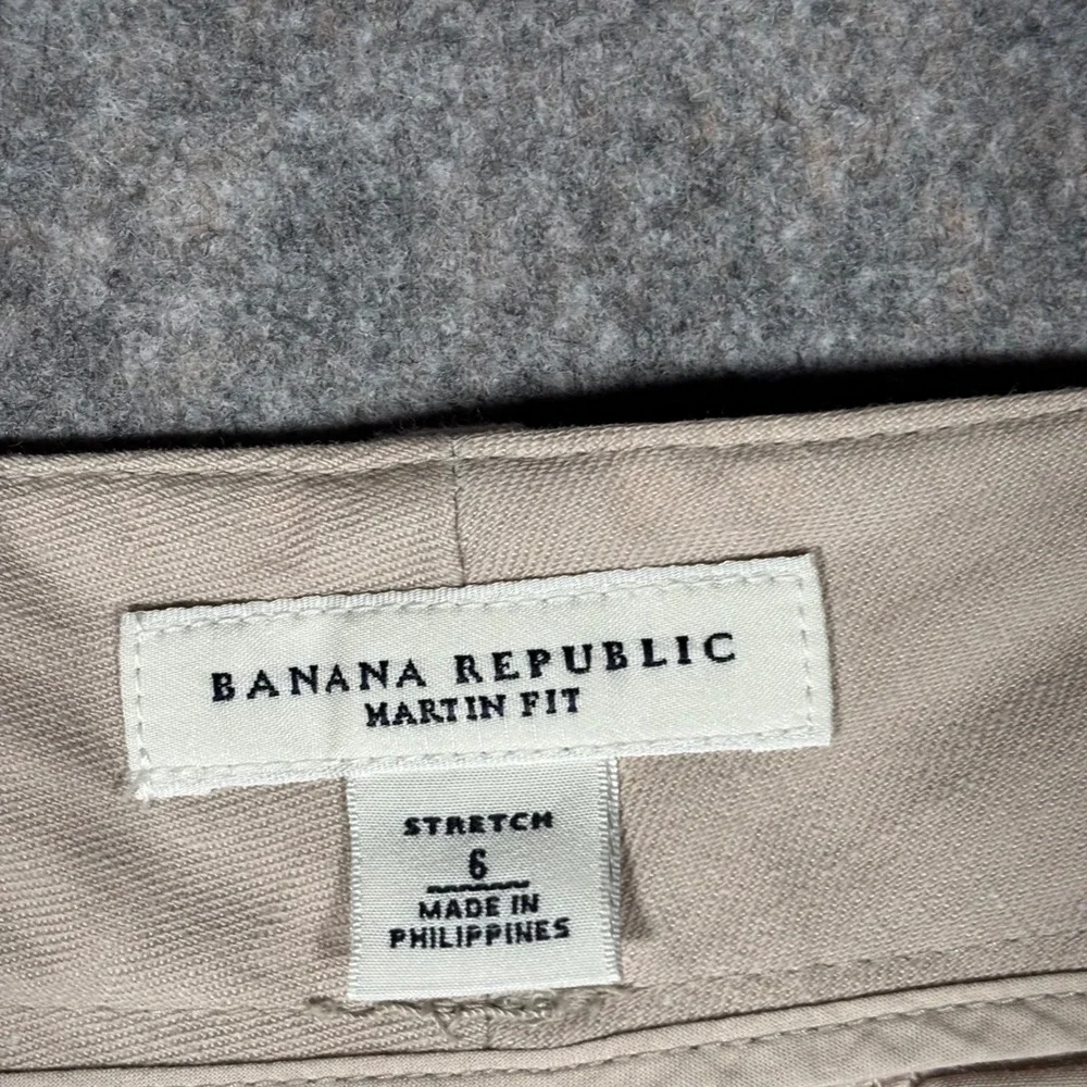 Banana‎ Republic Cargo Capris Womens 6 Tan Linen Blend Martin Fit Cropped Pants